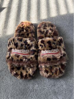 Balenciaga Leopard Slides