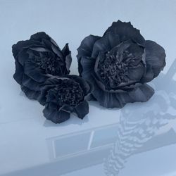 Crepe Paper Flowers Black 