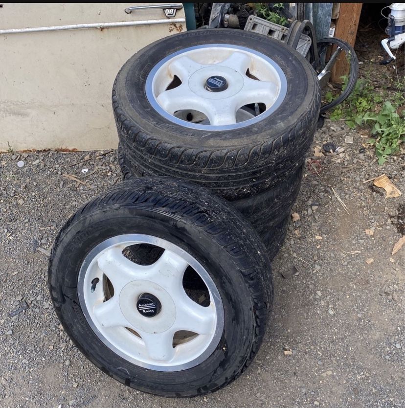Rare Bmw E30 Honda Civic Wheels Rims 4 Lug