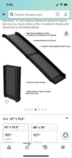 Nonslip Dog Ramp Foldable Plastic