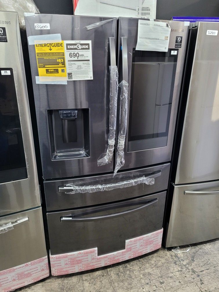 Samsung Black Stainless Steel Family Hub 4 Door Counter Depth