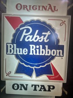 Pabst Blue Ribbon Original On Tap Sign