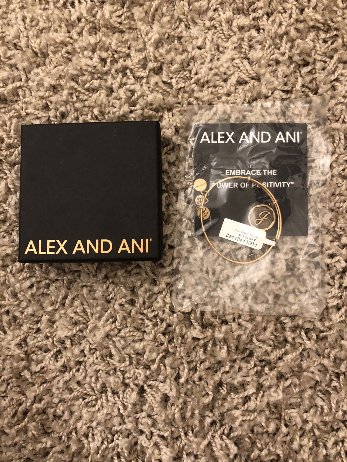 Alex and ani J charm bracelet