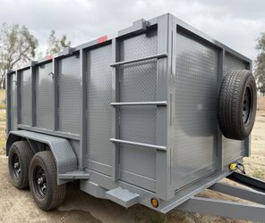 New Scissor Lift Hydraulic Dump Trailer with Spare 🛞