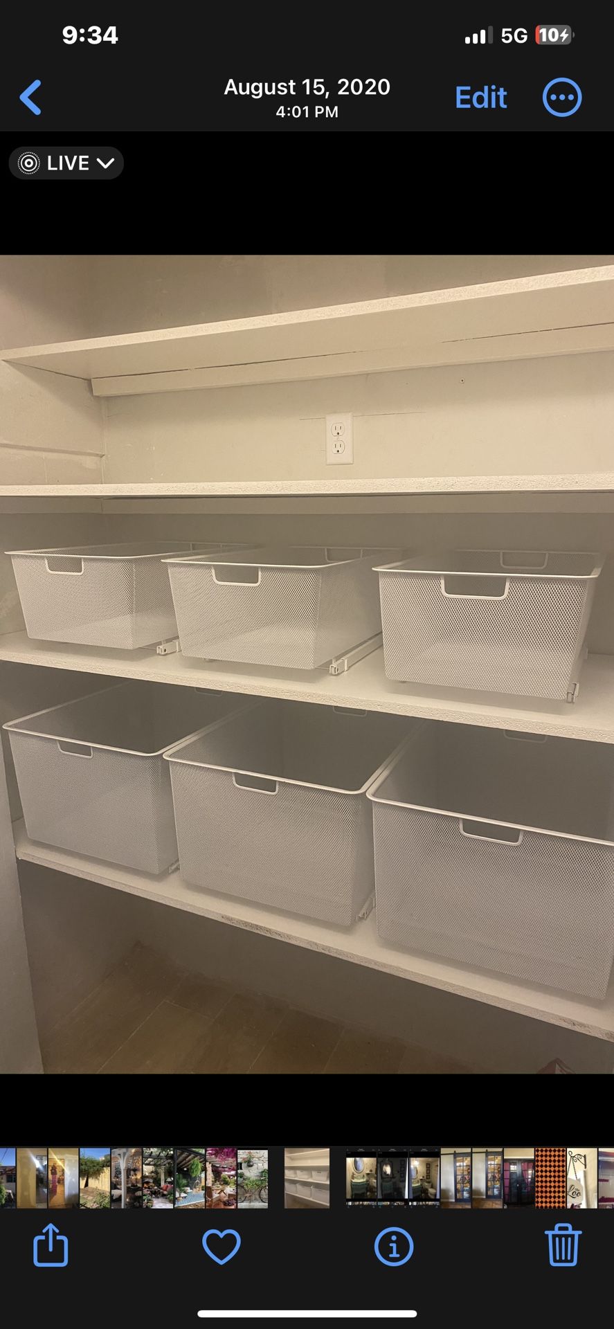 Elfa Wire Baskets With Tracks