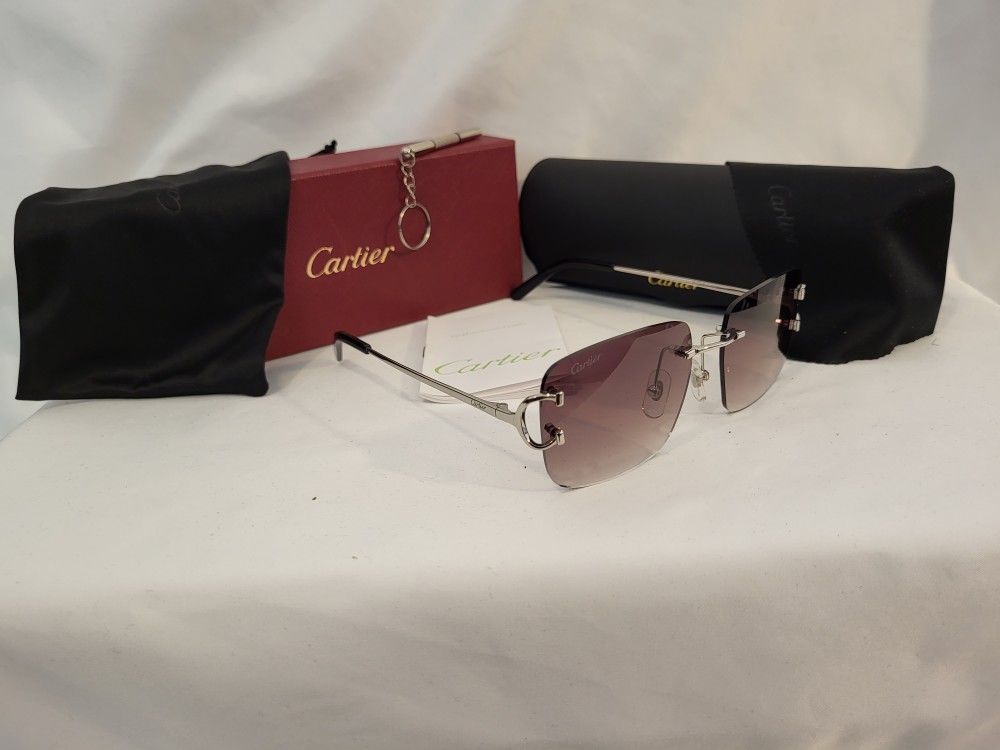 Designer Frames Cartier Glasses(Brown)