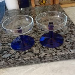 Set Up Two Small Goblet Style Glasses