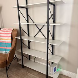 White and black shelving