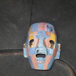 Vintage Turquoise/Abalone Mayan Mask
