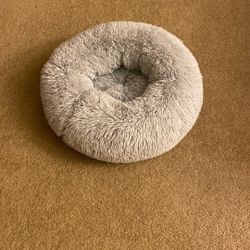 Fluffy Light Blue Cat Bed