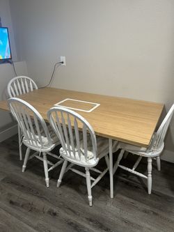 Large Dining Table And 4 Chairs