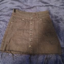 Button Front Skirt