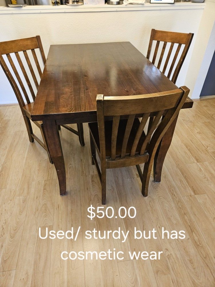 Table and 3 Chairs. Used $75