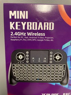 Mini Keyboard Touchpad, 2.4GHz Bluetooth Wireless, New, Sealed