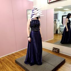 Purple Two Piece Formal Dress