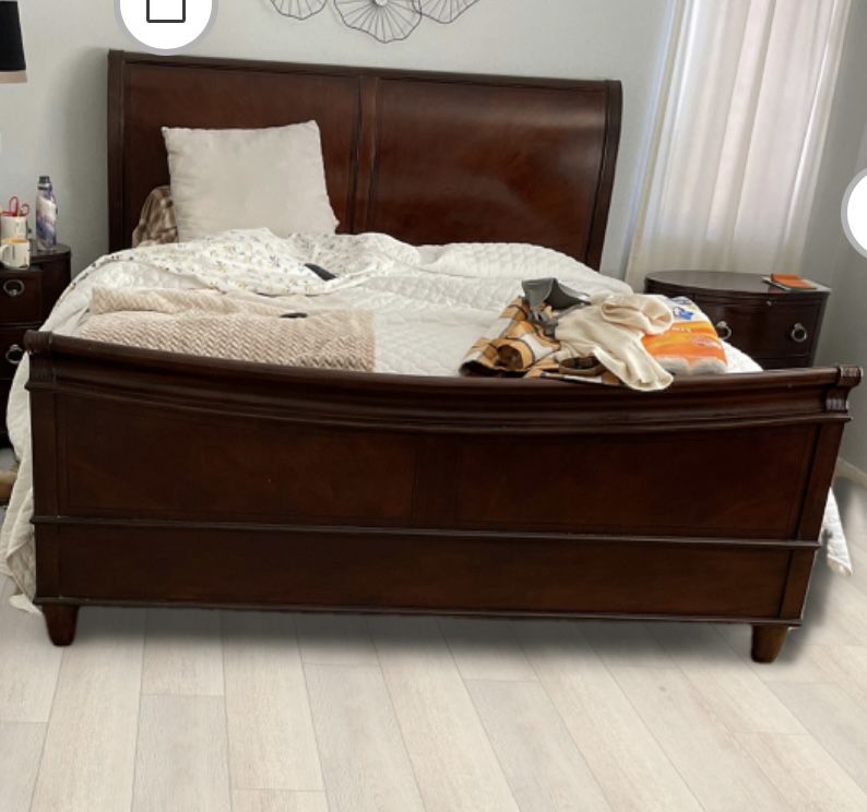 Free Ca King Cherrywood Bed Frame