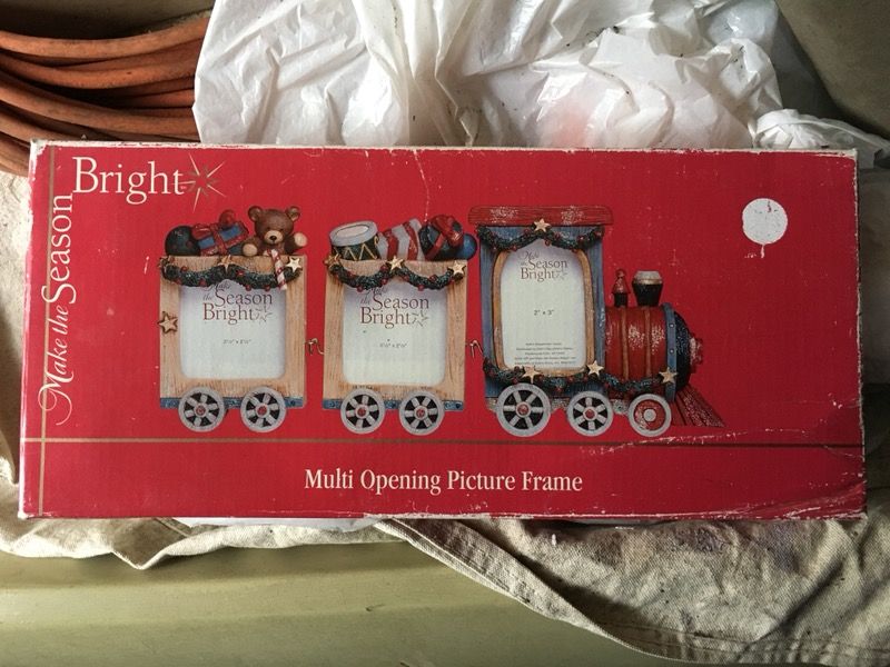 Christmas train picture frame