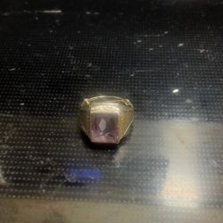 14k White Gold Ring W/ Amethyst VINTAGE [FLEXIBLE ON PRICE]