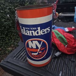 Price Is Firm.. Long Island Islanders Vintage Garbage Can