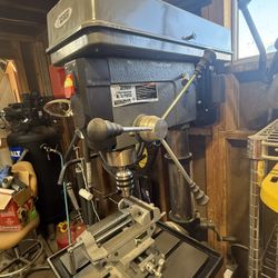 Central Machinery freestanding 12 Speed Drill Press brand new, never used with Adjustable Vise
