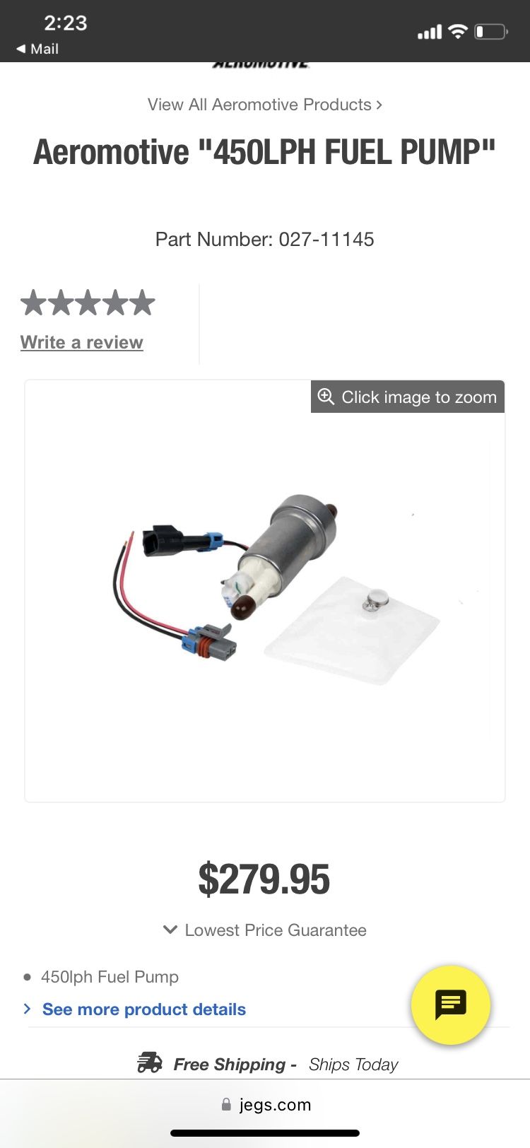 Aeromotive "450LPH FUEL PUMP