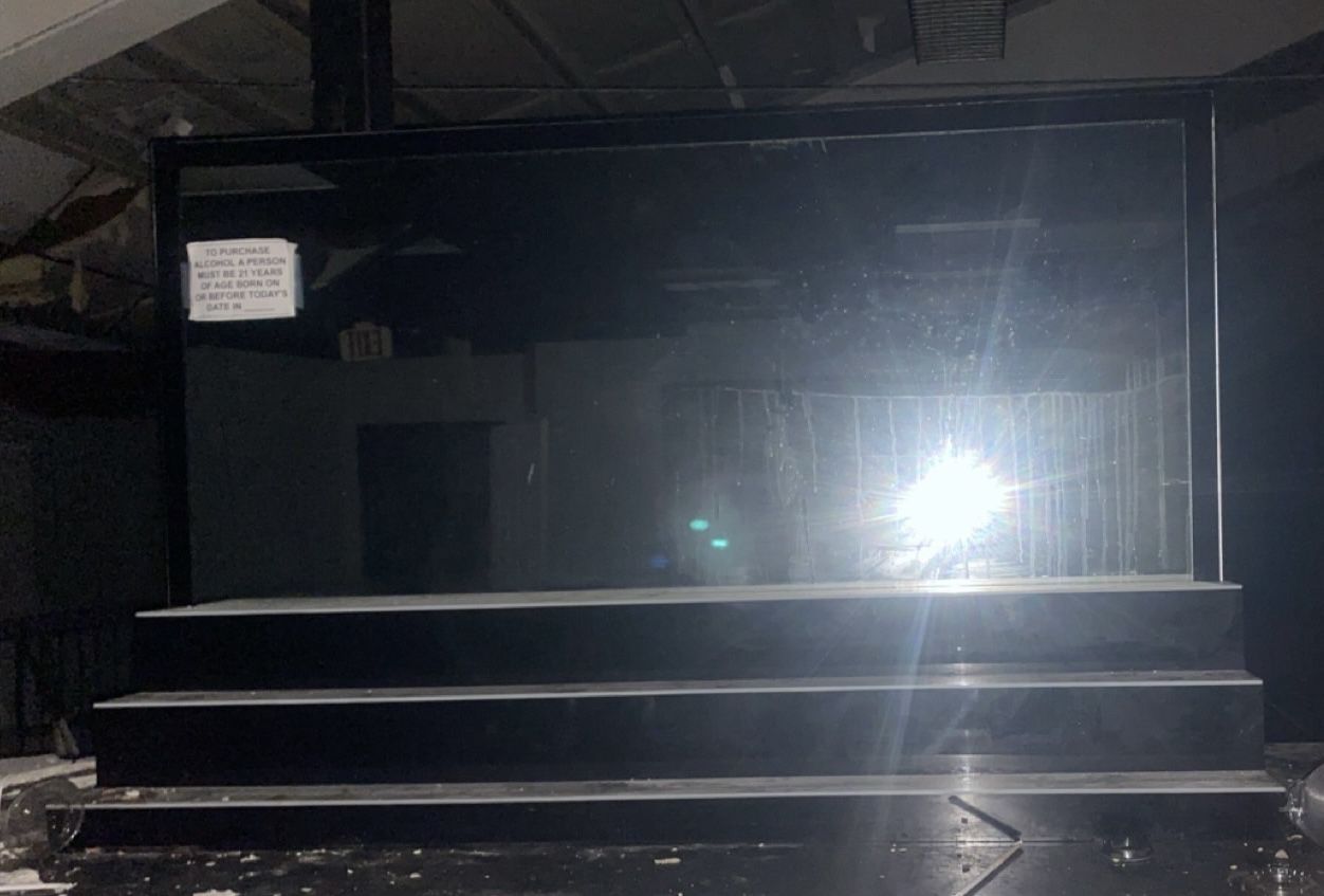 Mirrored Liquor Bottle Shelf
