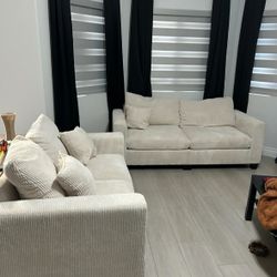 2 Loveseat Couch Sofas