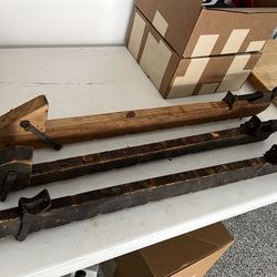Antique wood clamps