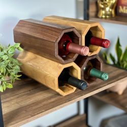 Stackable Hardwood Wine Holders, Wine Rack