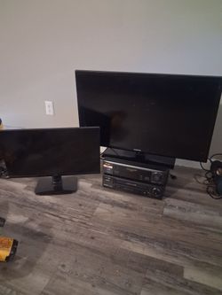 Samsung Flat Screen TV with Monitor and VCR Lot