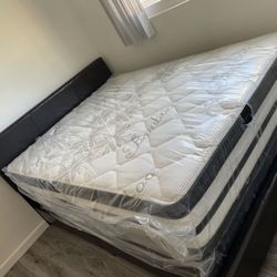 BRAND NEW “LUXURY EURO PILLOW TOP BAMBOO” MATTRESSES 💯 COLCHONES NUEVOS PILLOW TOP 💯  💥12 inches thick 💥   Queen $210❌ $270 With Box Spring 💥  FU