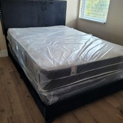 NEW QUEEN-SIZE MATTRESS AND BOX SPRING