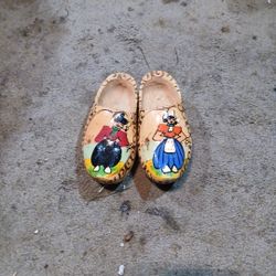 Wooden Wall Hanger Shoes,made In Holland 20