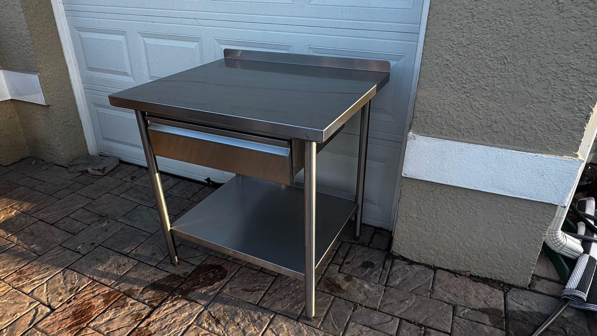 Top quality HEAVY DUTY Stainless Steel TABLE with drawer and backsplash $350 36x30