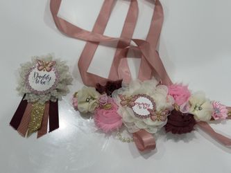 Mommy And Daddy To Be Sash And Pin