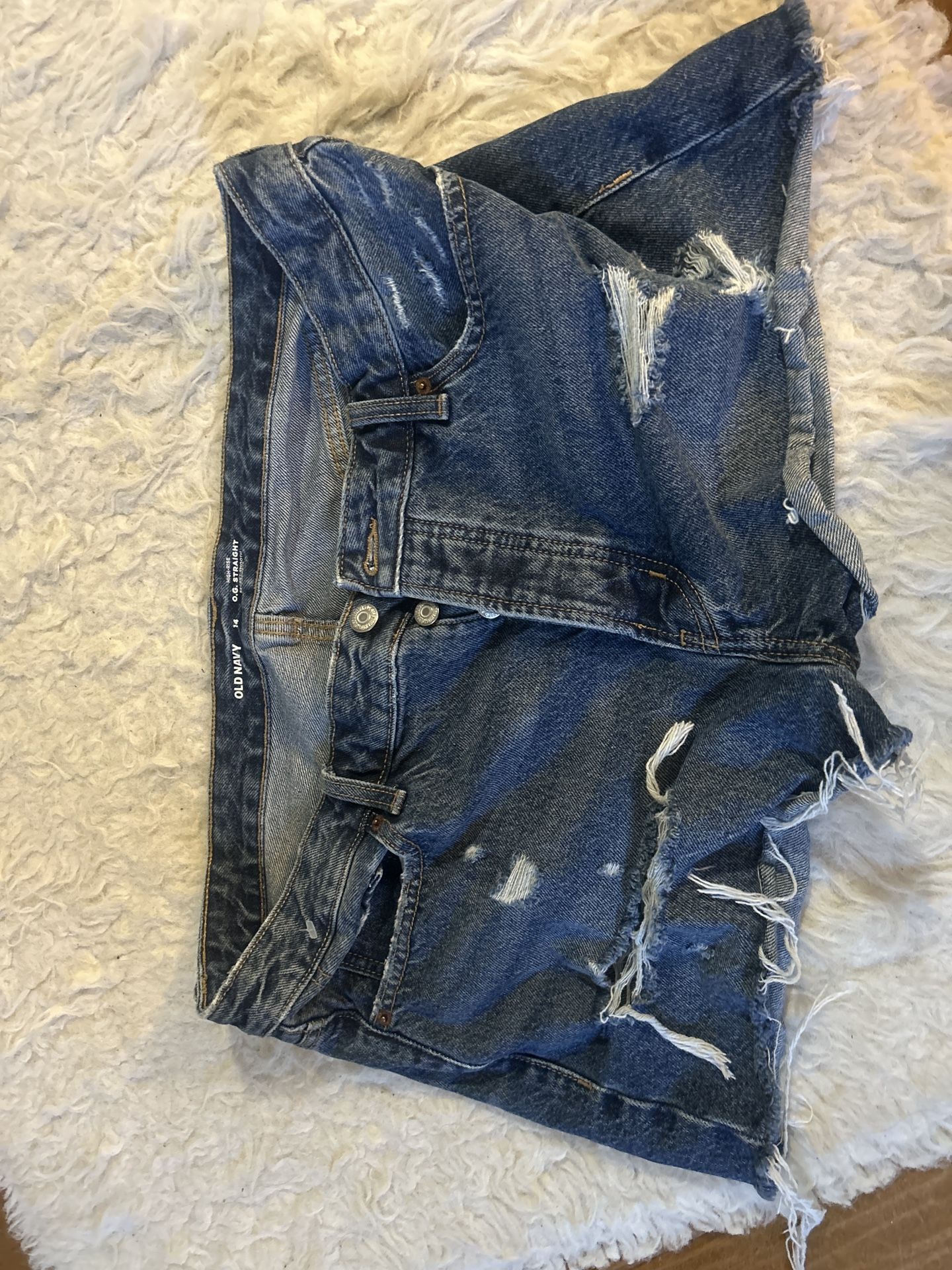 Distressed Denim Shorts