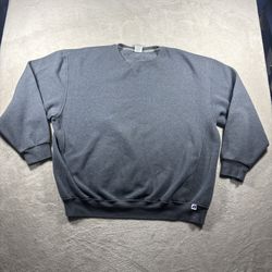 Vintage 90s Russell Athletic Men’s 3XL Gray Pullover Crewneck Sweater USA Y2K