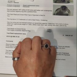 1.04 Karat Sapphire Ring Certified