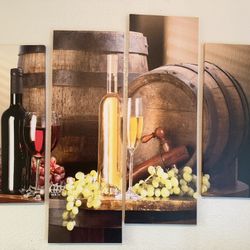 Abstract Wine Painting