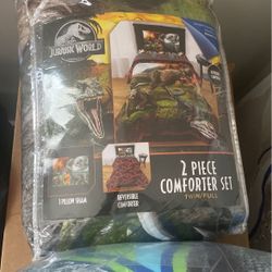Jurassic World Comforter and Sleeping Bag With Pillow