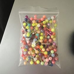 200 Pieces Tongue Rings for Women 14G 16 mm