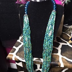 Green beaded necklace