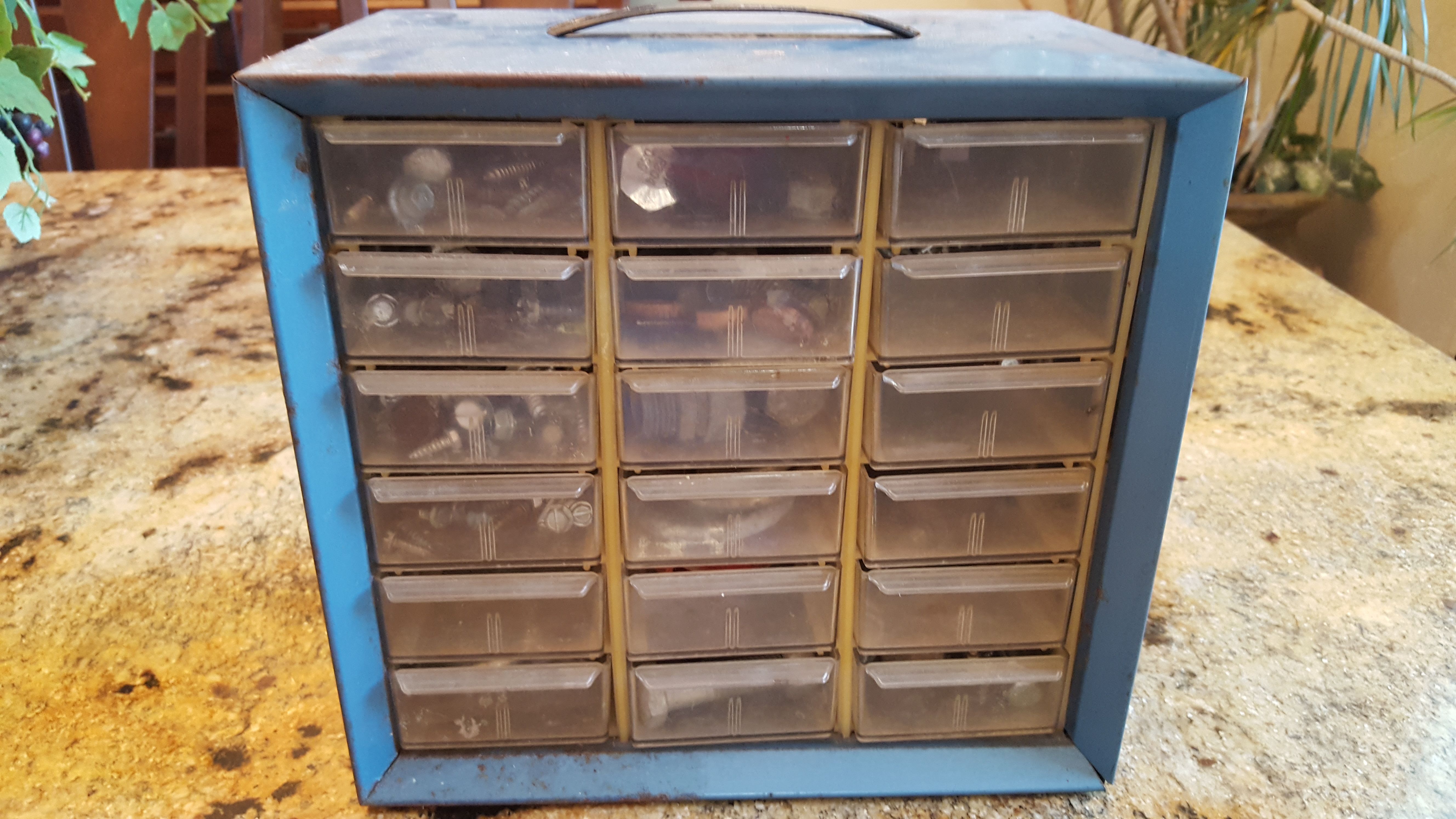 Fastener storage bins