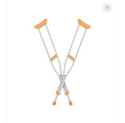 monicare Underarm Crutches for Adults 5'2" - 5'10" Aluminum Adjustable Lightweight Ergonomic Walking Crutches