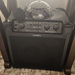 ION Speaker  Bluetooth  With Mick And Led Lights 