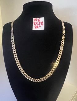 14K Solid Gold Chain For Wedding 27.7Gr  24 Inches Long