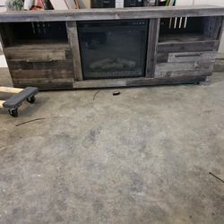 Tv stand with fireplace option 650 obo
