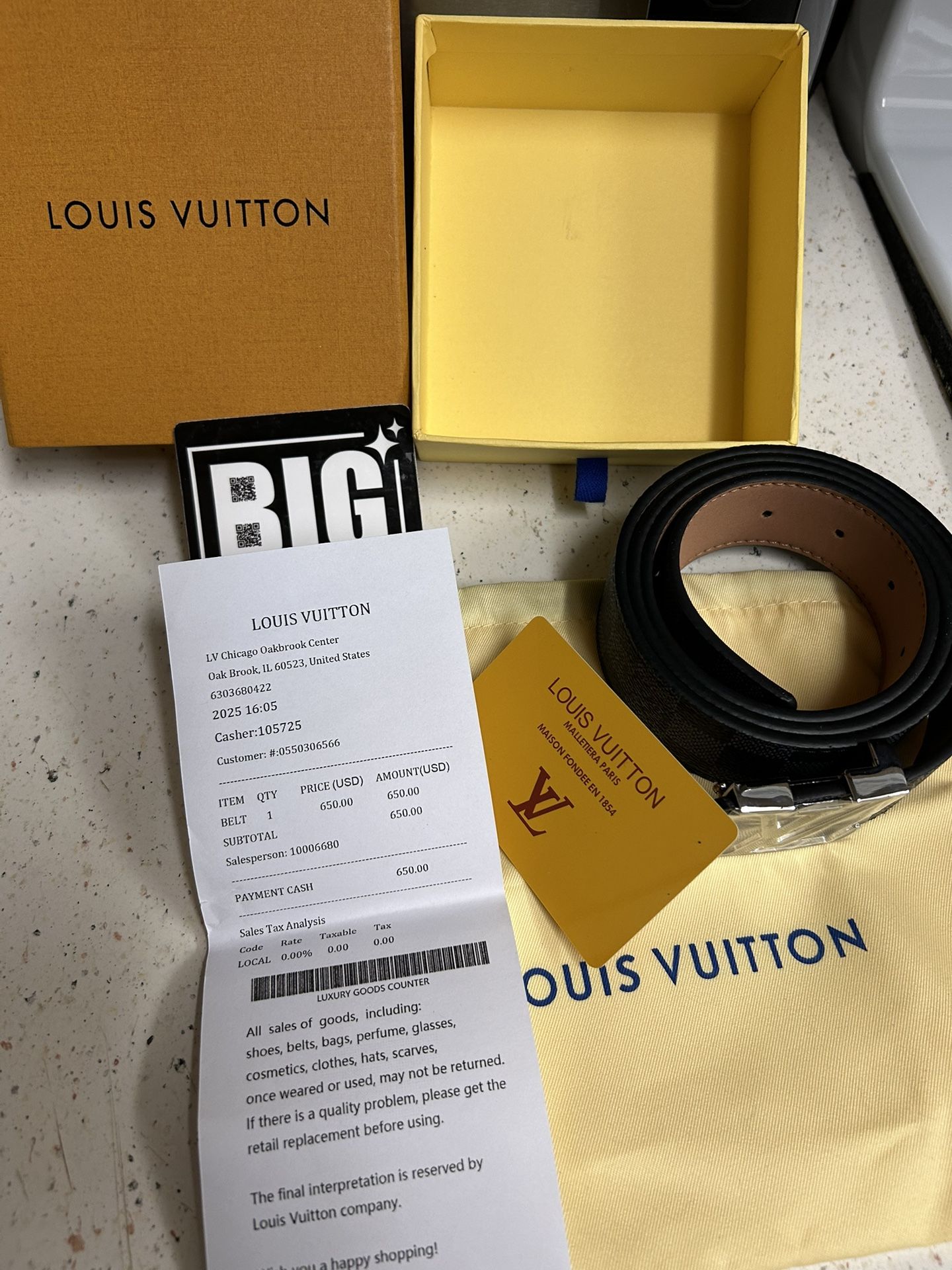 Louis Vuitton With Receipt