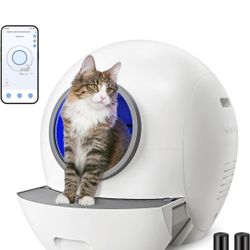 Self-Cleaning Litter Box, SMARTELF Automatic Cat Litter Box with APP Control Extra Large Litter Box , Smart cat Litter Box