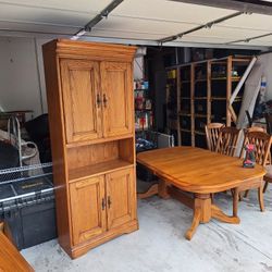 Dining Set With China Cabinet W/4 Chairs $120